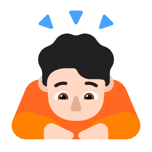 Emoji 🙇🏻 Persona Che Fa Un Inchino Profondo: Carnagione Chiara su Microsoft Windows 11 23H2.