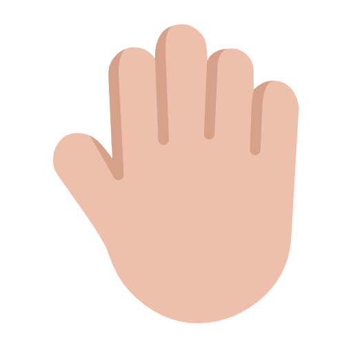 🤚🏼 Emoji Dorso Da Mão Levantado: Pele Morena Clara na Microsoft Windows 11 23H2.