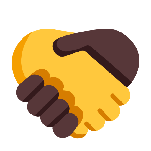 🫱‍🫲🏿 Emoji Handschlag: Keine Hautfarbe, Dunkle Hautfarbe Microsoft Windows 11 23H2.