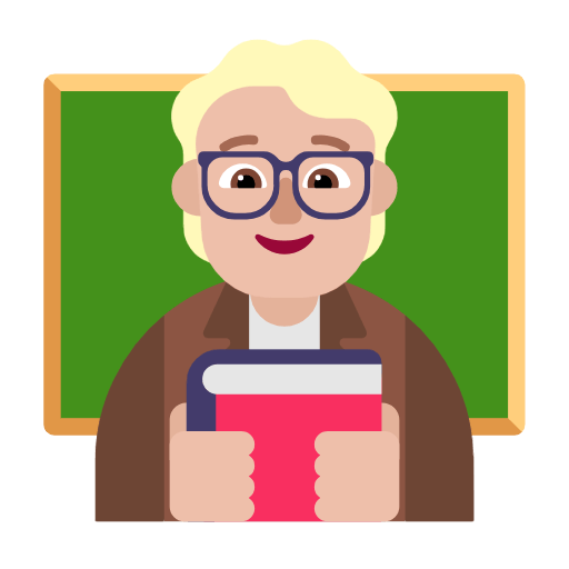 Emoji 🧑🏼‍🏫 Insegnante: Carnagione Abbastanza Chiara su Microsoft Windows 11 23H2.