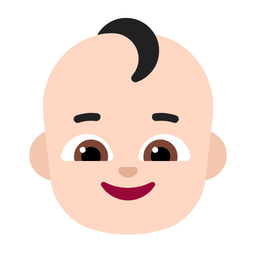 👶🏻 Emoji Bebé: Tono De Piel Claro en Microsoft Windows 11 23H2.