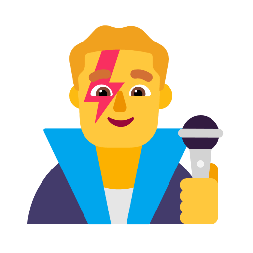 👨‍🎤 Emoji Cantante Hombre en Microsoft Windows 11 23H2.