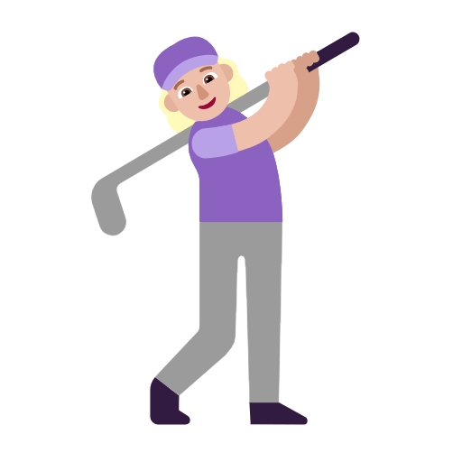 🏌🏼‍♀️ Emoji Mujer Jugando Al Golf: Tono De Piel Claro Medio en Microsoft Windows 11 23H2.