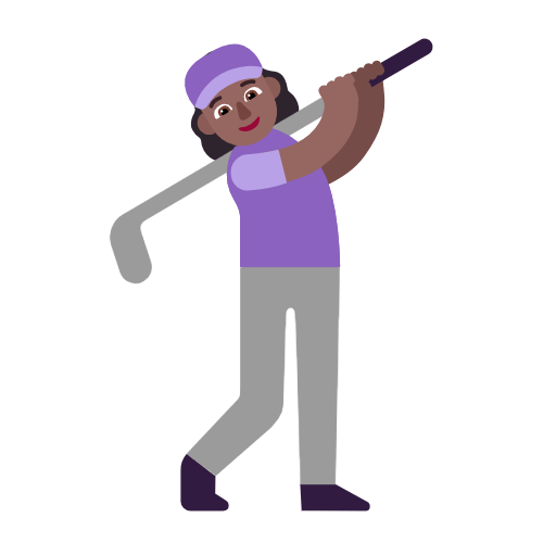 🏌🏾‍♀️ Emoji Mujer Jugando Al Golf: Tono De Piel Oscuro Medio en Microsoft Windows 11 23H2.