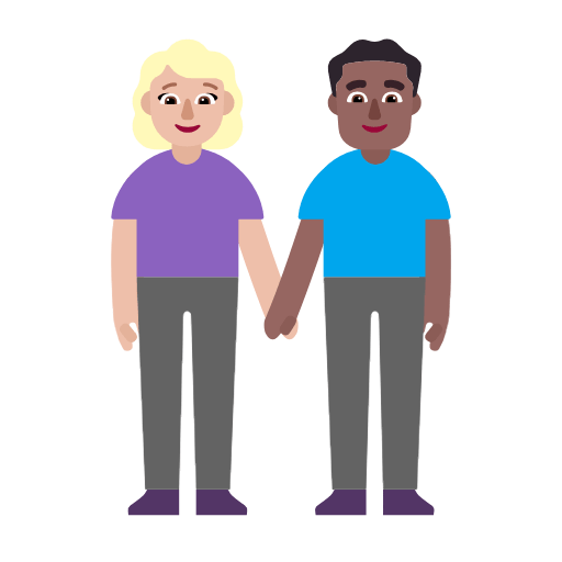 👩🏼‍🤝‍👨🏾 Emoji Mann und Frau halten Hände: mittelhelle Hautfarbe, mitteldunkle Hautfarbe Microsoft Windows 11 23H2.