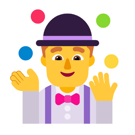 Emoji 🤹‍♂️ Giocoliere Uomo su Microsoft Windows 11 23H2.