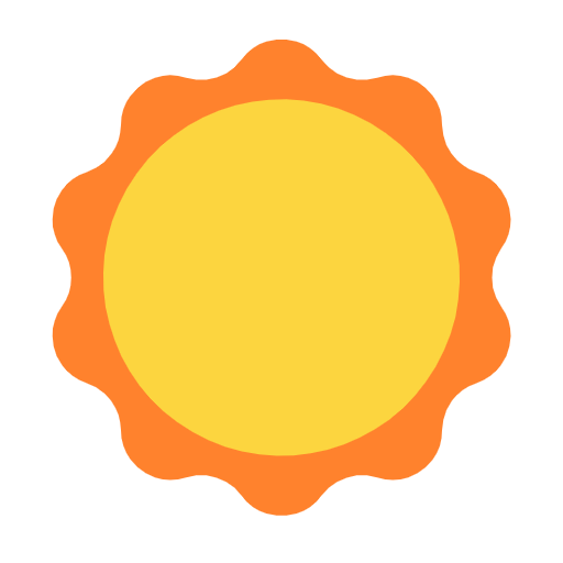 Emoji ☀️ Sole su Microsoft Windows 11 23H2.