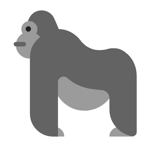 🦍 Emoji Gorila na Microsoft Windows 11 23H2.