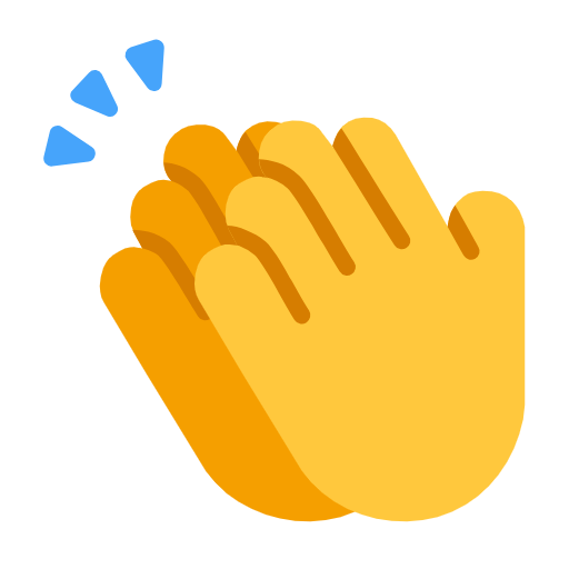 Emoji 👏 Mani Che Applaudono su Microsoft Windows 11 23H2.