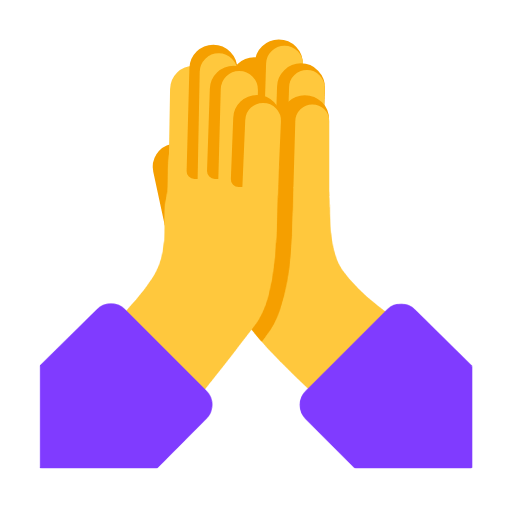 🙏 Emoji Manos En Oración en Microsoft Windows 11 23H2.