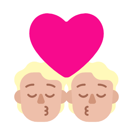 🧑🏼‍❤️‍💋‍🧑🏼 Emoji sich küssendes Paar: Person, Person, mittelhelle Hautfarbe Microsoft Windows 11 23H2.