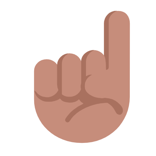 ☝🏽 Emoji Dedo índice Hacia Arriba: Tono De Piel Medio en Microsoft Windows 11 23H2.