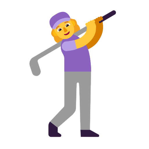 🏌️‍♀️ Emoji Mulher Golfista na Microsoft Windows 11 23H2.