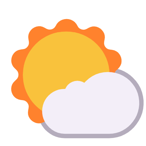 🌤️ Emoji Sonne hinter kleiner Wolke Microsoft Windows 11 23H2.