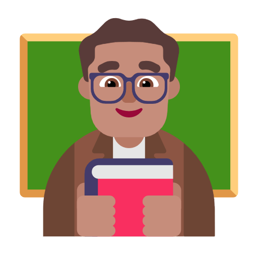 Emoji 👨🏽‍🏫 Professore: Carnagione Olivastra su Microsoft Windows 11 23H2.