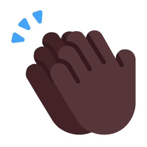 👏🏿 Emoji klatschende Hände: dunkle Hautfarbe Microsoft Windows 11 23H2.