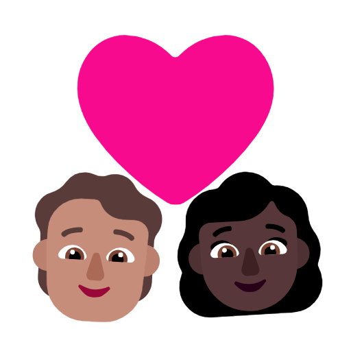 🧑🏽‍❤️‍👩🏿 Emoji Liebespaar: Person, Frau, mittlere Hautfarbe, dunkle Hautfarbe Microsoft Windows 11 23H2.