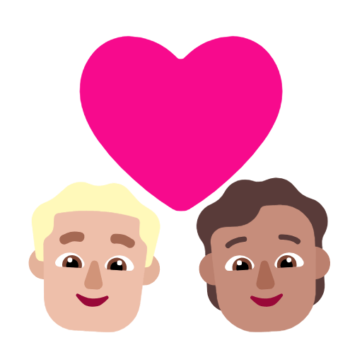 👨🏼‍❤️‍🧑🏽 Emoji Liebespaar: Mannn, Person, mittelhelle Hautfarbe, mittlere Hautfarbe Microsoft Windows 11 23H2.