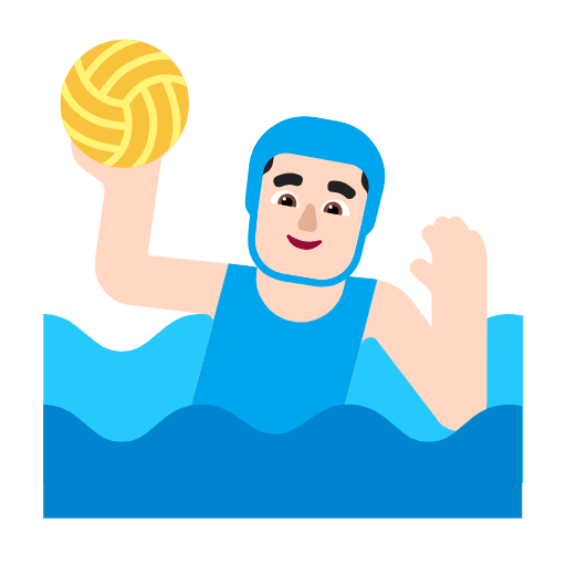 🤽🏻‍♂️ Emoji Hombre Jugando Al Waterpolo: Tono De Piel Claro en Microsoft Windows 11 23H2.