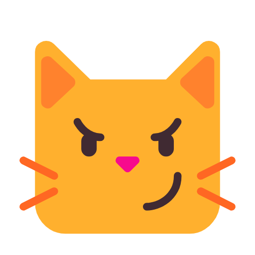 😼 Emoji Rosto De Gato Com Sorriso Irônico na Microsoft Windows 11 23H2.
