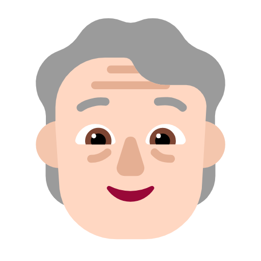 🧓🏻 Emoji älterer Erwachsener: helle Hautfarbe Microsoft Windows 11 23H2.