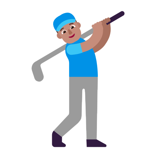🏌🏽‍♂️ Emoji Golfer: mittlere Hautfarbe Microsoft Windows 11 23H2.