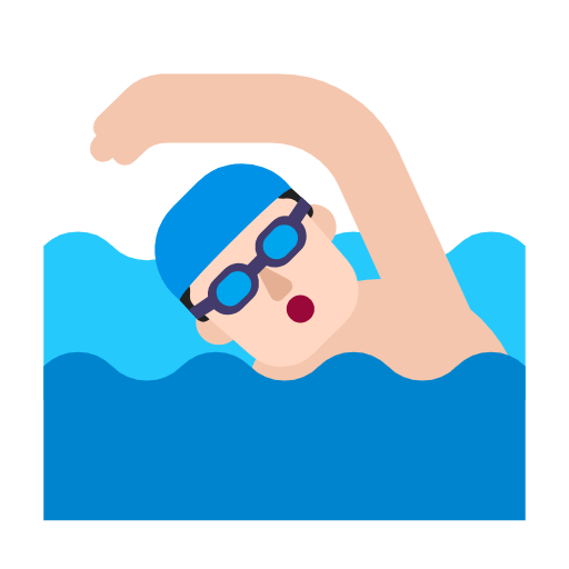 Emoji 🏊🏻‍♂️ Nuotatore: Carnagione Chiara su Microsoft Windows 11 23H2.