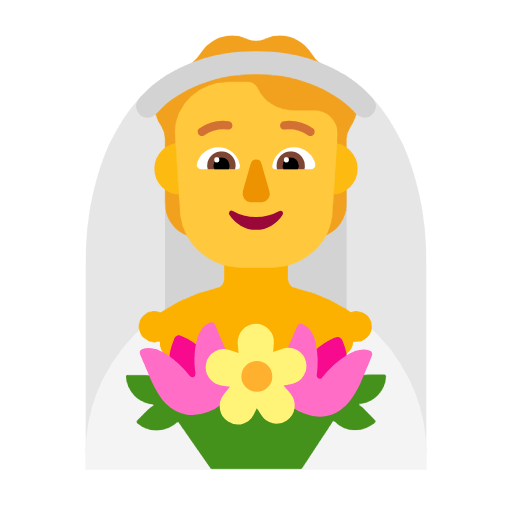 👰 Emoji Person mit Schleier Microsoft Windows 11 23H2.