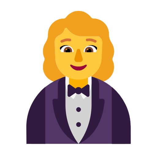 🤵‍♀️ Emoji Mujer en un esmoquin en Microsoft Windows 11 23H2.