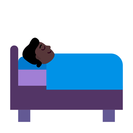 🛌🏿 Emoji im Bett liegende Person: dunkle Hautfarbe Microsoft Windows 11 23H2.