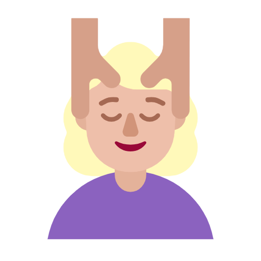 💆🏼‍♀️ Emoji Mujer Recibiendo Masaje: Tono De Piel Claro Medio en Microsoft Windows 11 23H2.