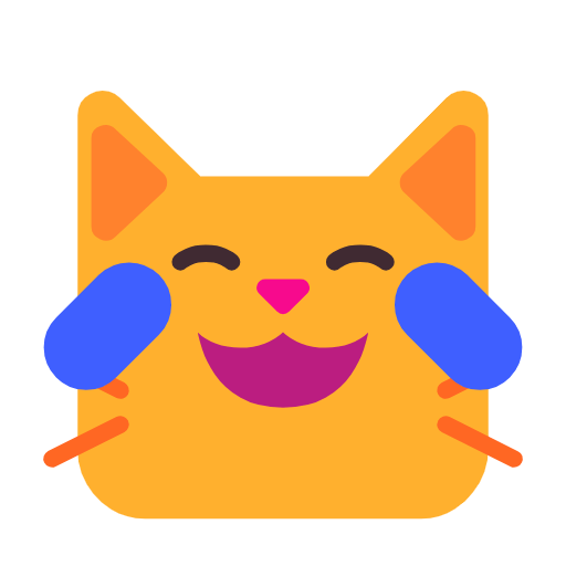 Emoji 😹 Gatto Con Lacrime Di Gioia su Microsoft Windows 11 23H2.
