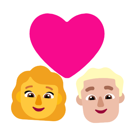 👩‍❤️‍👨🏼 Emoji Pareja Enamorada - Mujer, Hombre: Tono De Piel Claro Medio en Microsoft Windows 11 23H2.