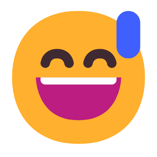 😅 Emoji grinsendes Gesicht mit Schweißtropfen Microsoft Windows 11 23H2.