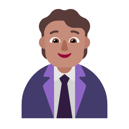 Emoji 🧑🏽‍💼 Persona Che Fa Un Lavoro D’ufficio: Carnagione Olivastra su Microsoft Windows 11 23H2.