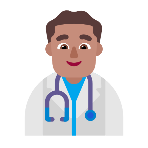 👨🏽‍⚕️ Emoji Profesional Sanitario Hombre: Tono De Piel Medio en Microsoft Windows 11 23H2.