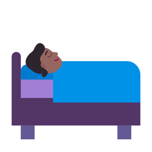 🛌🏾 Emoji im Bett liegende Person: mitteldunkle Hautfarbe Microsoft Windows 11 23H2.