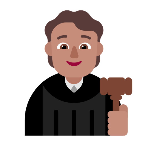 🧑🏽‍⚖️ Emoji Juez: Tono De Piel Medio en Microsoft Windows 11 23H2.