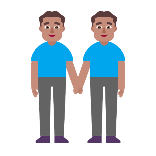 Emoji 👬🏽 Due Uomini Che Si Tengono Per Mano: Carnagione Olivastra su Microsoft Windows 11 23H2.
