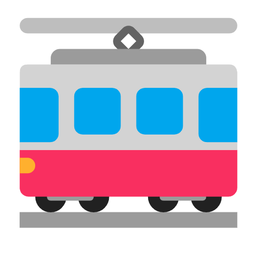 🚋 Emoji Vagón De Tranvía en Microsoft Windows 11 23H2.