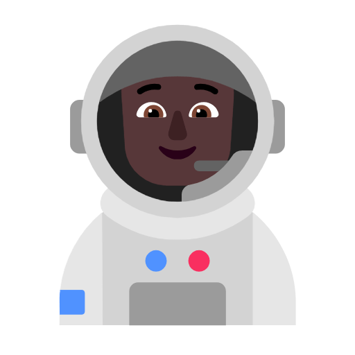 🧑🏿‍🚀 Emoji Astronauta: Pele Escura na Microsoft Windows 11 23H2.