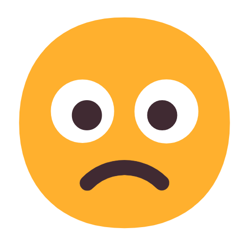 Emoji 🙁 Faccina Leggermente Imbronciata su Microsoft Windows 11 23H2.