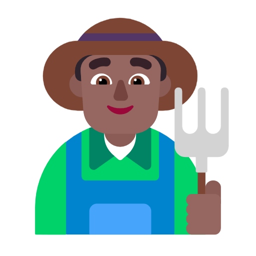 👨🏾‍🌾 Emoji Agricultor: Tono De Piel Oscuro Medio en Microsoft Windows 11 23H2.