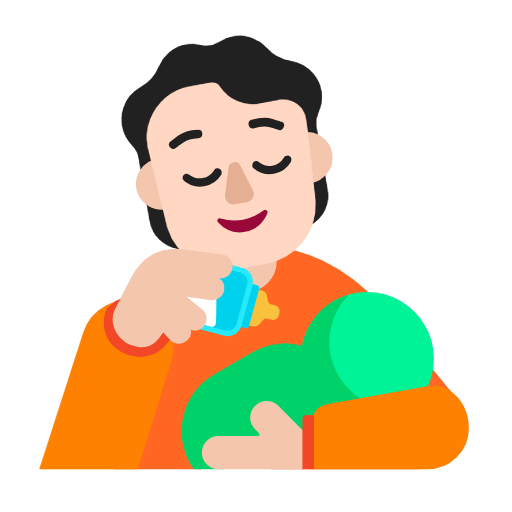 🧑🏻‍🍼 Emoji Persona Que Alimenta Al Bebé: Tono De Piel Claro en Microsoft Windows 11 23H2.