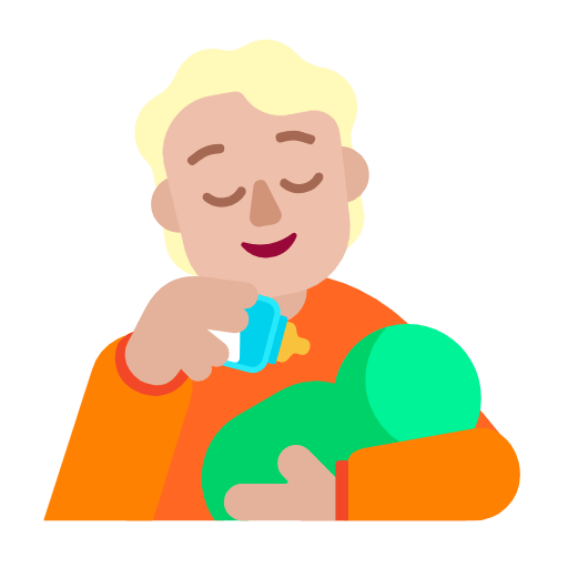 🧑🏼‍🍼 Emoji Persona Que Alimenta Al Bebé: Tono De Piel Claro Medio en Microsoft Windows 11 23H2.