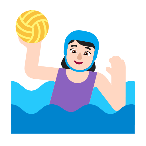 🤽🏻‍♀️ Emoji Mulher Jogando Polo Aquático: Pele Clara na Microsoft Windows 11 23H2.