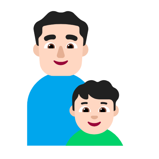 👨🏻‍👦🏻 Emoji Família - Homem, Menino: Pele Clara na Microsoft Windows 11 23H2.