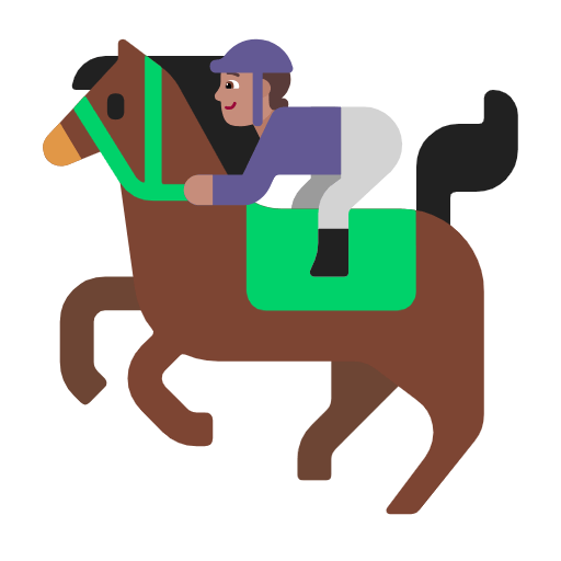 🏇🏽 Emoji Corrida De Cavalos: Pele Morena na Microsoft Windows 11 23H2.