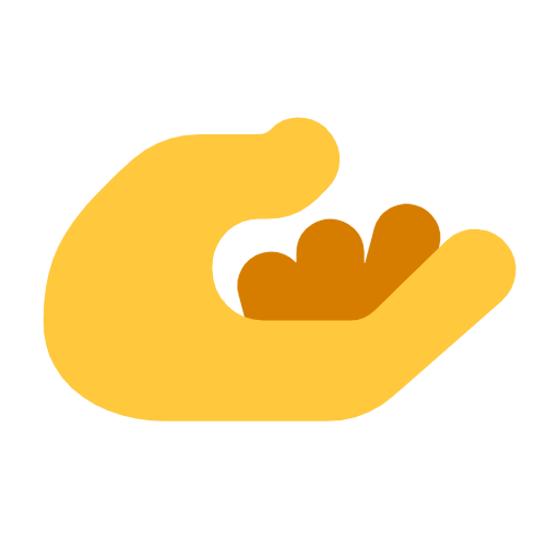 🫴 Emoji Palma Para Cima Mão na Microsoft Windows 11 23H2.