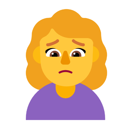 Emoji 🙍‍♀️ Donna Corrucciata su Microsoft Windows 11 23H2.